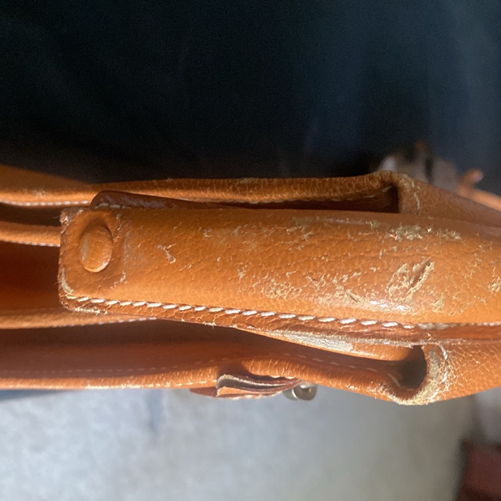 Prada Tan Leather Vintage-Inspired Briefcase - Picture 6 of 9